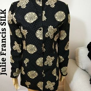 Julie Francis SILK Button‎ down Blouse